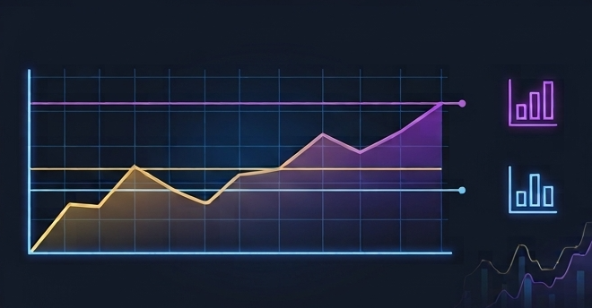 A/B test chart with two variants